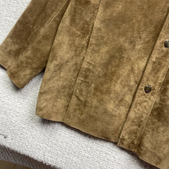 Hathaway Suede Leather Jacket Men’s Sz M Light Brown Classic Casual Outerwear - Picture 6 of 15